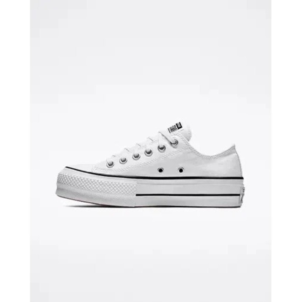 Converse Chuck All Str Platform Lift Low Womens Sz 5.5 White/Black Shoes 560251C - Picture 2 of 5